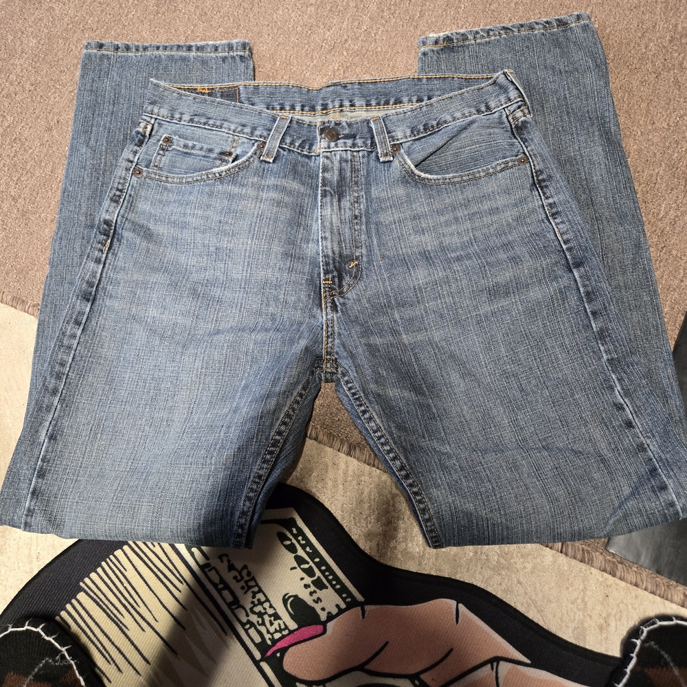 Levi's 505 Men's Straight Fit Blue Jeans